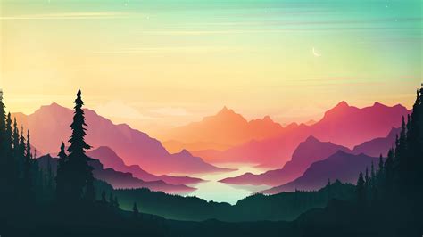 #4.3289, Mountain, Scenery, Landscape, Sunset, 4K Wallpaper