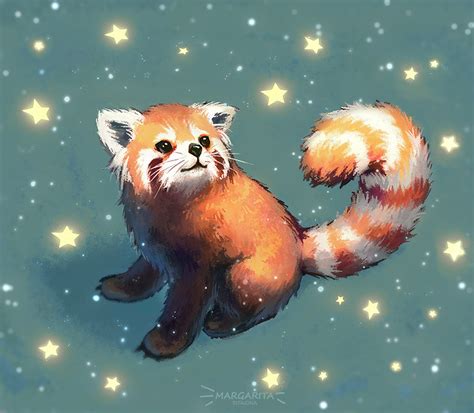 The Red Panda wishes you Magical Holidays and a... - Animation and digital art.