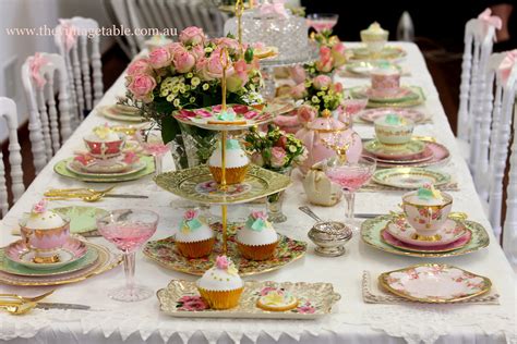 Vintage China & Cutlery Hire | English tea party, Tea party table ...