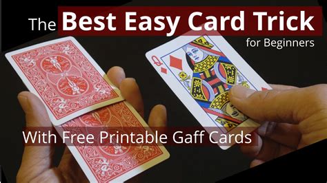 The Best Easy Magic Card Trick for Beginners - With Free Printable Gaff ...