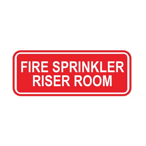 Bannerbuzz Fire Sprinkler Riser Room Sign