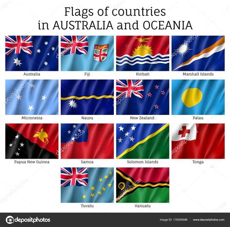 Pacific Countries Flags