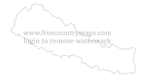 Outline maps of Nepal : Vector and gif map for YouTube