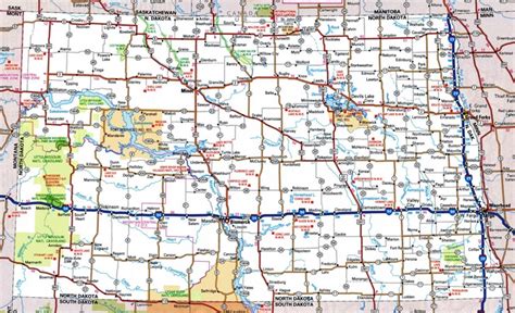 North Dakota road map - Ontheworldmap.com