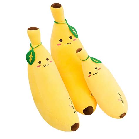 50cm Cute Simulation Banana Plush Toys For Kids Cotton Soft Pillow Funny Real Life Stuffed Toys ...