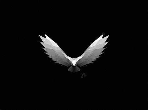 Eagle Bird Falcon Symbol National Symbol Icon, WHITE On BLACK By Tom ...