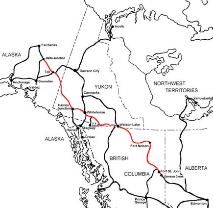 Alaska Highway Information Map | Alaska/Canada ALCAN