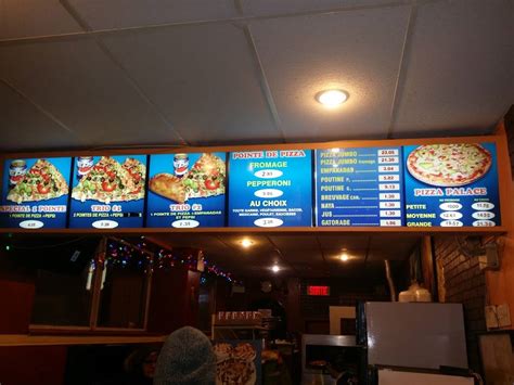 Menu at Pizza Palace pizzeria, Montreal, St Catherine St E