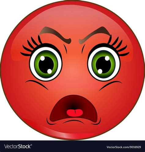 Angry red smiley emoticon vector image on VectorStock | Animated emoticons, Funny emoticons ...