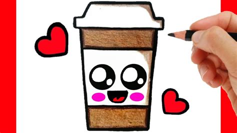 HOW TO DRAW A CUP OF COFFEE KAWAII EASY STEP BY STEP - Favio Coffee