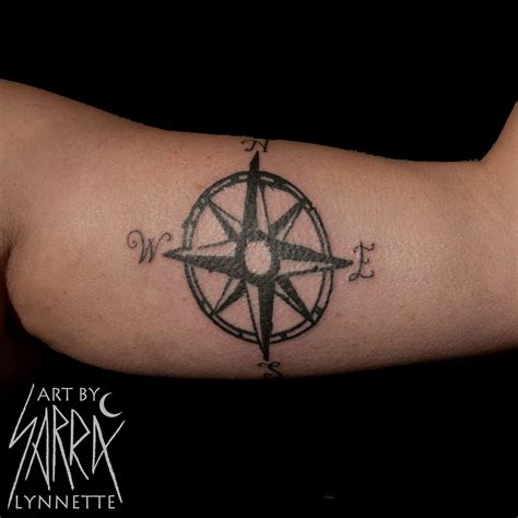 Another fun old map compass tattoo by Sarra Lynnette | Compass tattoo ...