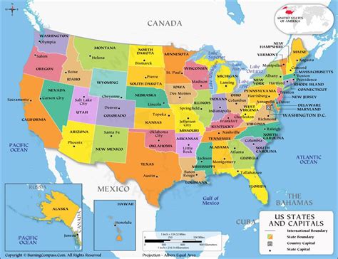 North America Political Map With Capitals