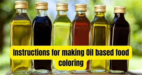 How to make oil based food coloring