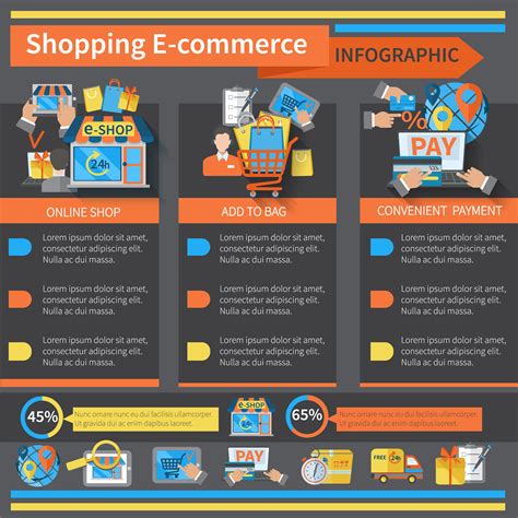 Shopping E-commerce Infographics 428384 Vector Art at Vecteezy