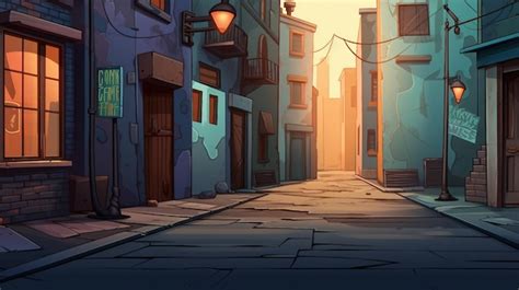 Dark Alleyway Cartoon Images - Free Download on Freepik