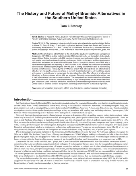 The History and Future of Methyl Bromide Alternatives in