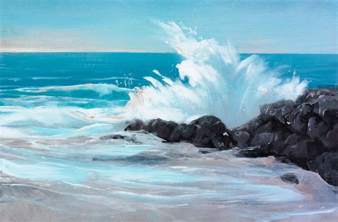 Painting Ocean Waves In Watercolor at PaintingValley.com | Explore collection of Painting Ocean ...