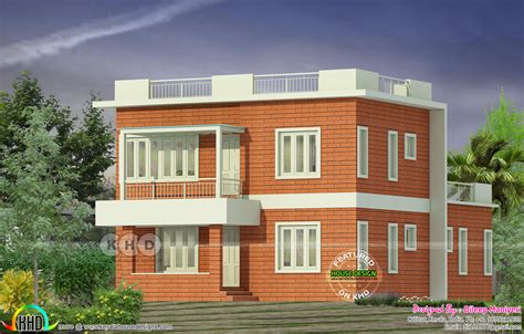 Contemporary home with hollow brick - Kerala Home Design and Floor Plans - 9K+ Dream Houses