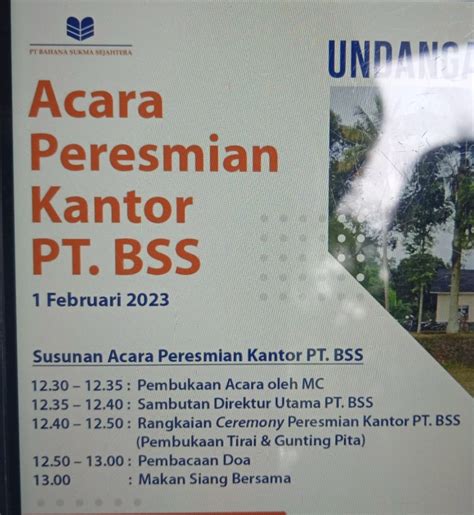 PT BSS Resmikan Kantor Untuk Operasional Pembangunan Kawasan Wisata Alam, Sekaligus Mengadakan ...