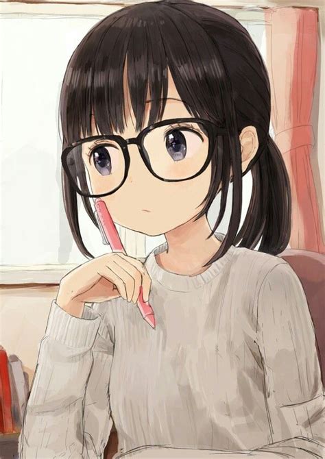 Cute Glasses Anime Girl | Anime Girls