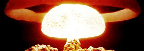 Gifs Explosion nucleaire animes, champignon atomique