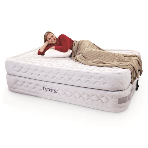 Intex Supreme Air-Flow Queen Air Mattress with Built-in Electric Pump - 233908, Air Beds at ...