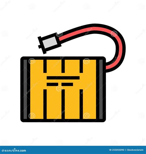 Lithium Ion Li-ion Battery Color Icon Vector Illustration Stock Illustration - Illustration of ...