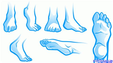 How to Draw Anime Feet, Draw Feet, Step by Step, Anime People ... Anatomy Reference, Drawing ...