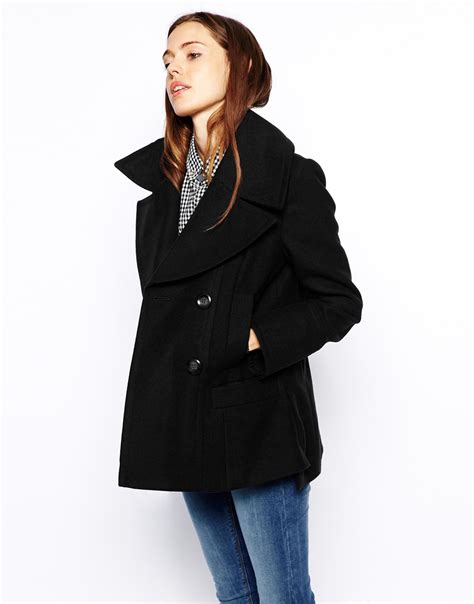 Pea coat women navy