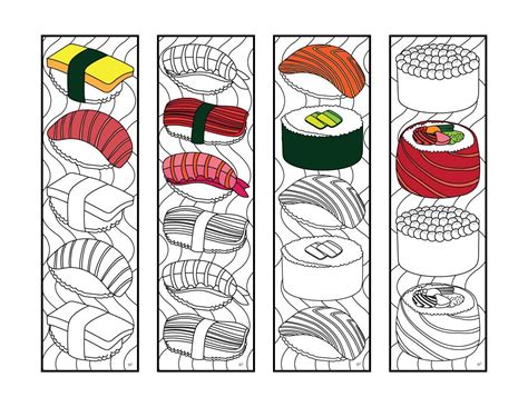 72+ Printable Sushi Coloring Pages | Haensche Nimglueck