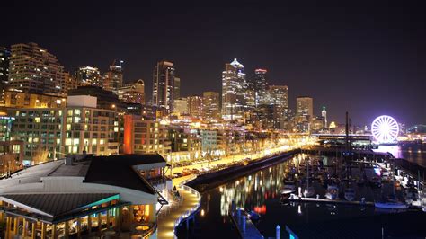 Seattle at Night Wallpapers - Top Free Seattle at Night Backgrounds ...