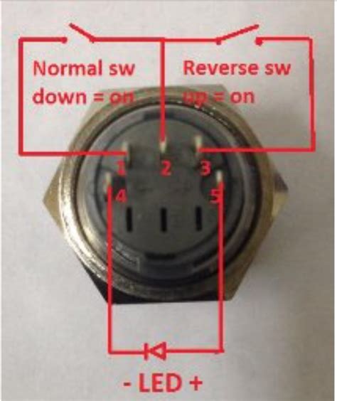 switches - 5 pin push button switch with LED AC wiring question ...