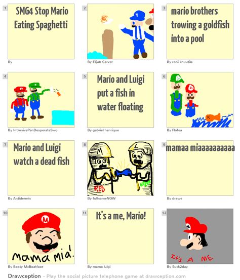 SMG4 Stop Mario Eating Spaghetti - Drawception