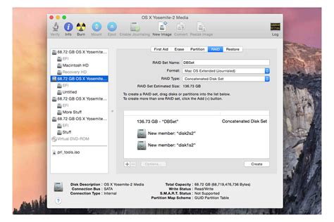 Disk Utility Can Create a JBOD RAID Set for Your Mac