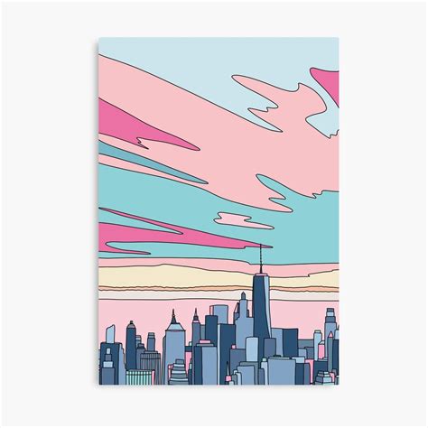 "City sunset by Elebea" Photographic Print by elebea | Redbubble City Painting, Art Painting ...