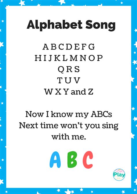 ABC Alphabet Song Printable And Activity Ideas - Craft Play Learn