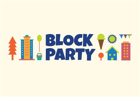 Block party vector illustration 148908 Vector Art at Vecteezy