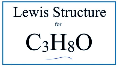 Propanol Lewis Structure