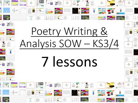 English Literature Poetry Techniques and Analysis (7 lessons) | Teaching Resources