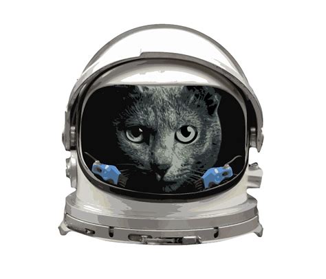 "Space Helmet Astronaut Cat" Metal Prints by TheShirtYurt | Redbubble