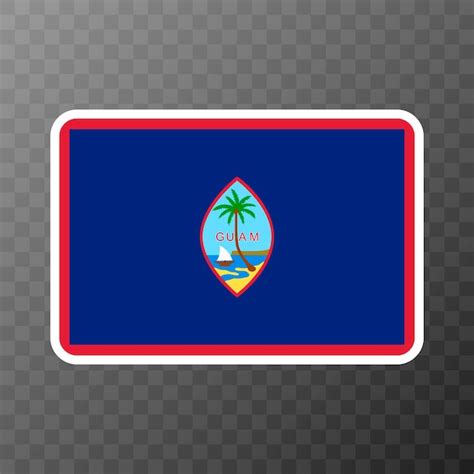 Premium Vector | Guam flag official colors and proportion vector illustration