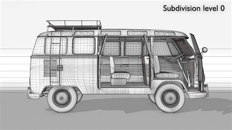 3D Volkswagen T1 Full Interior And Chassis - TurboSquid 2087654