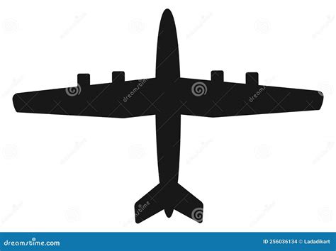 Black Plane Silhouette. Flight Symbol Stock Vector - Illustration of ...