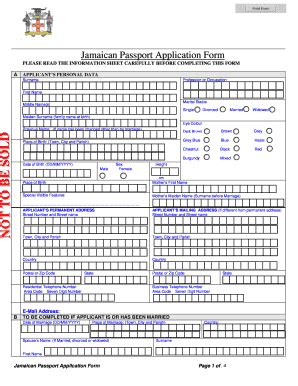 Sample How To Fill Out A Jamaican Passport Form - Fill Online, Printable, Fillable, Blank ...