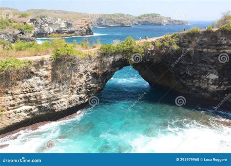 The Natural Arch of Broken Beach. Nusa Penida. Bali Province. Indonesia Editorial Image - Image ...