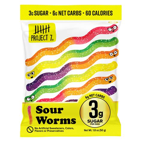 Project 7 Introduces New Low-Sugar Sour Apple Rings and Sour Gummy Worms