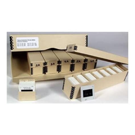 Archival Methods 35mm Slide Storage File Kit, Includes 48 Slide Trays, 6 Slide Boxes, 50 Slide ...