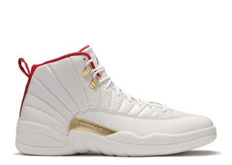 Air Jordan 12 Retro 'FIBA' - Air Jordan - 130690 107 - white/university red-metallic gold ...