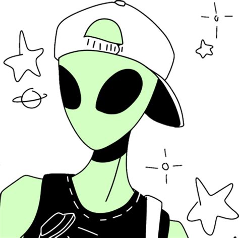 alien tumblr sticker green marciano 100% REAL NO FAKE ... | Alien drawings, Alien aesthetic ...