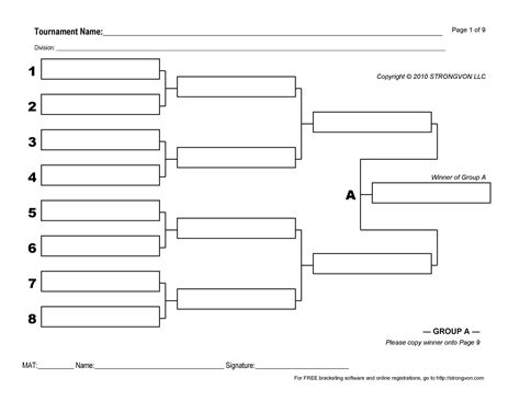 34 Blank Tournament Bracket Templates (&100% FREE) ᐅ TemplateLab